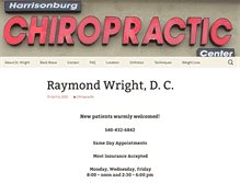Tablet Screenshot of drwrightchiro.com